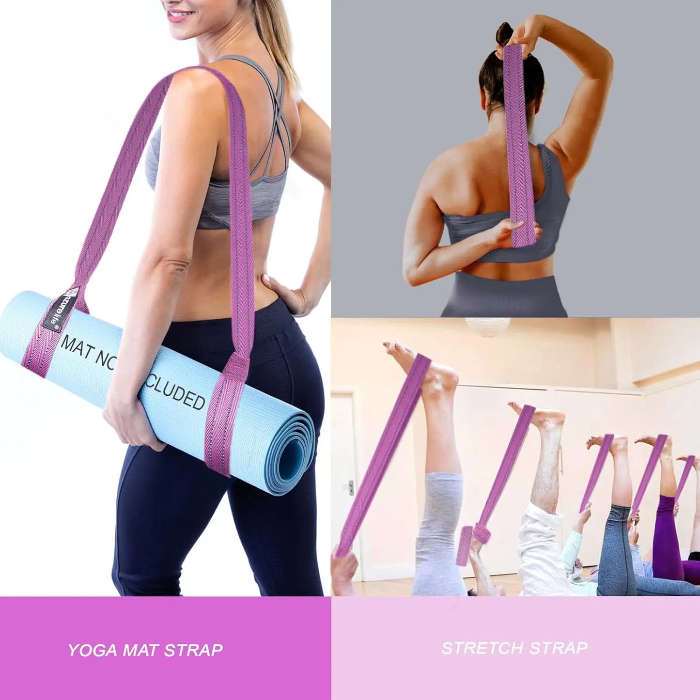 Yoga Mat Sling With Adjustable Straps For Easy Carrying