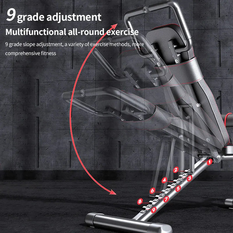 Multifunctional Foldable Weight Bench for Home Strength Training