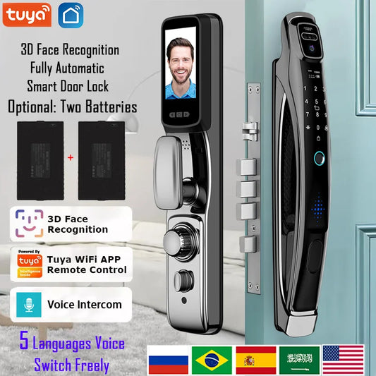 YKESDL WiFi Tuya Face Recognition Smart Door Lock With Camera
