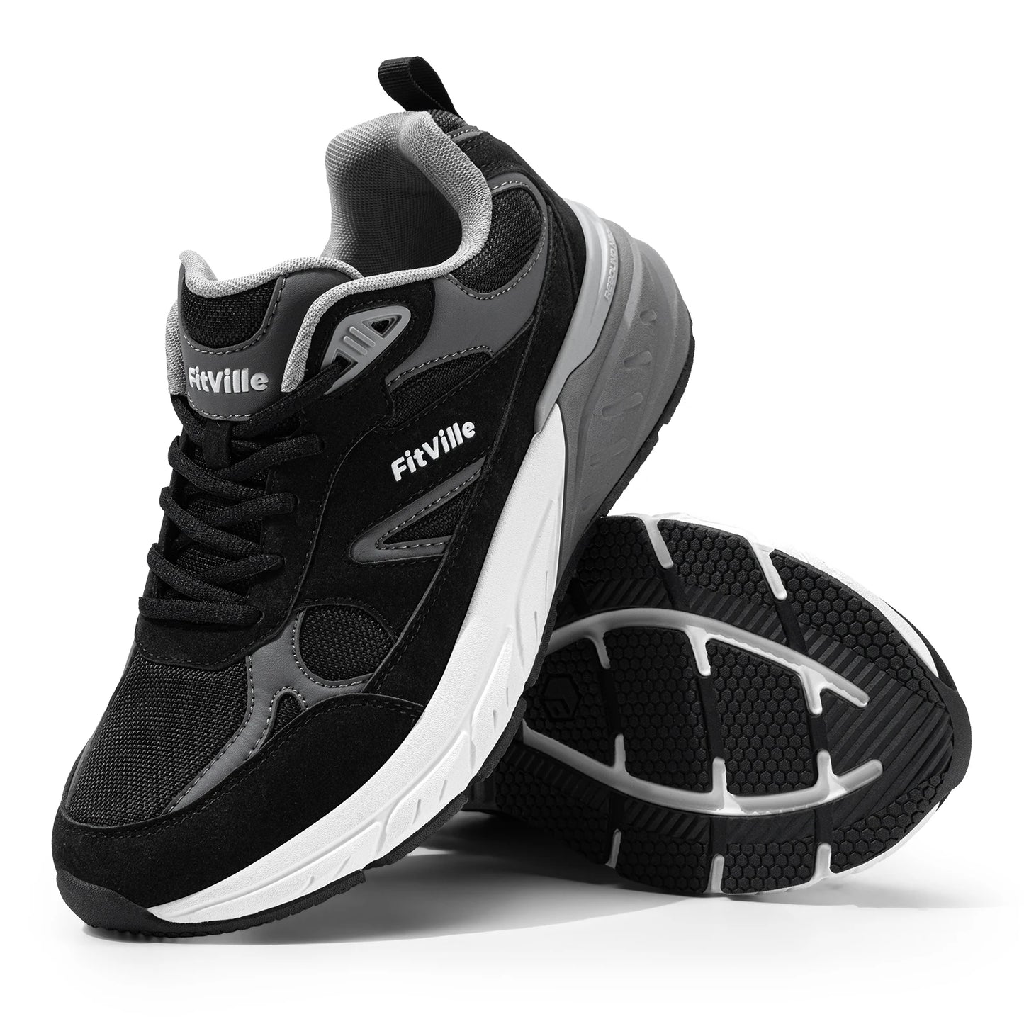 Fitville Men Walking Shoes With Arch Support For Flat Feet