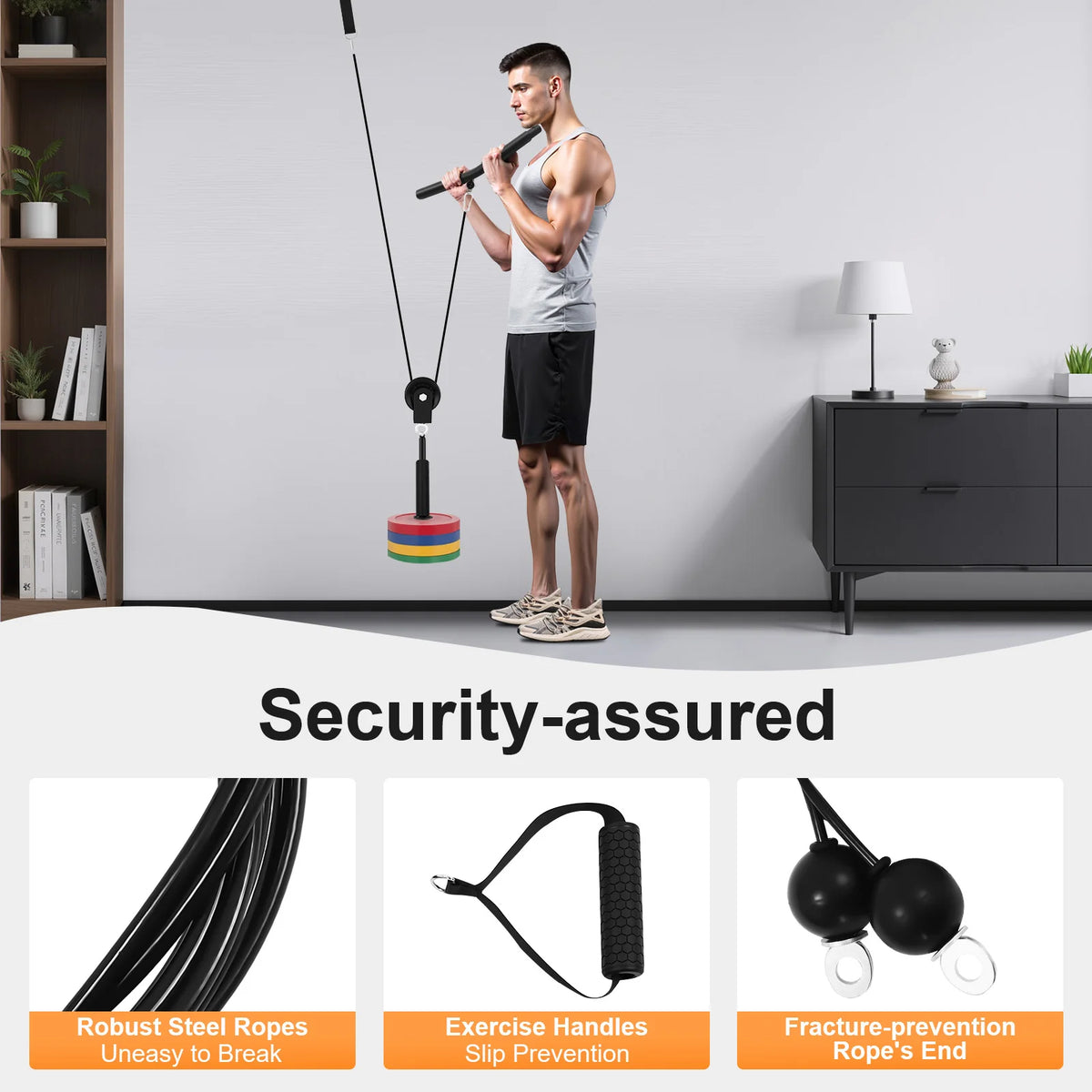 Professional Cable Pulley Fitness System For Gym Muscle Training