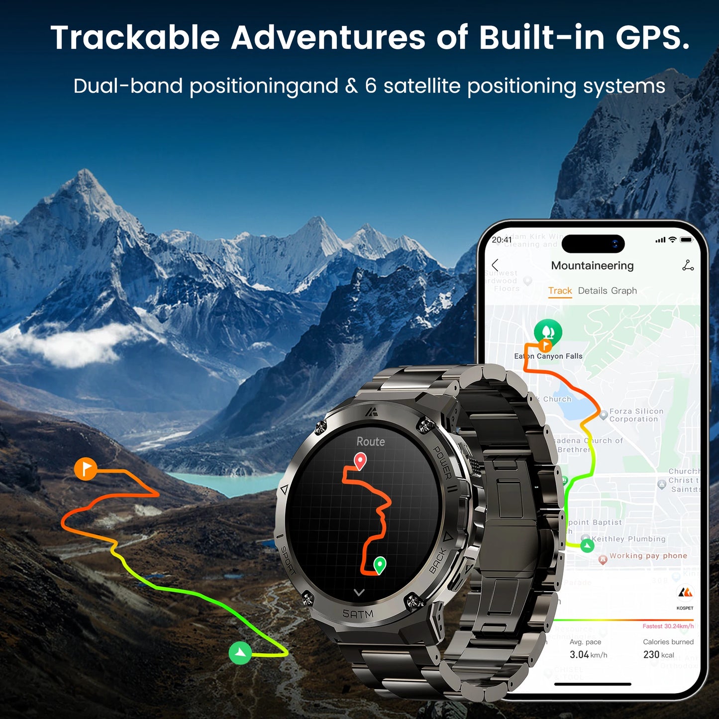 Ticwris T3E GPS Smartwatch For Men Waterproof 5ATM IP69K