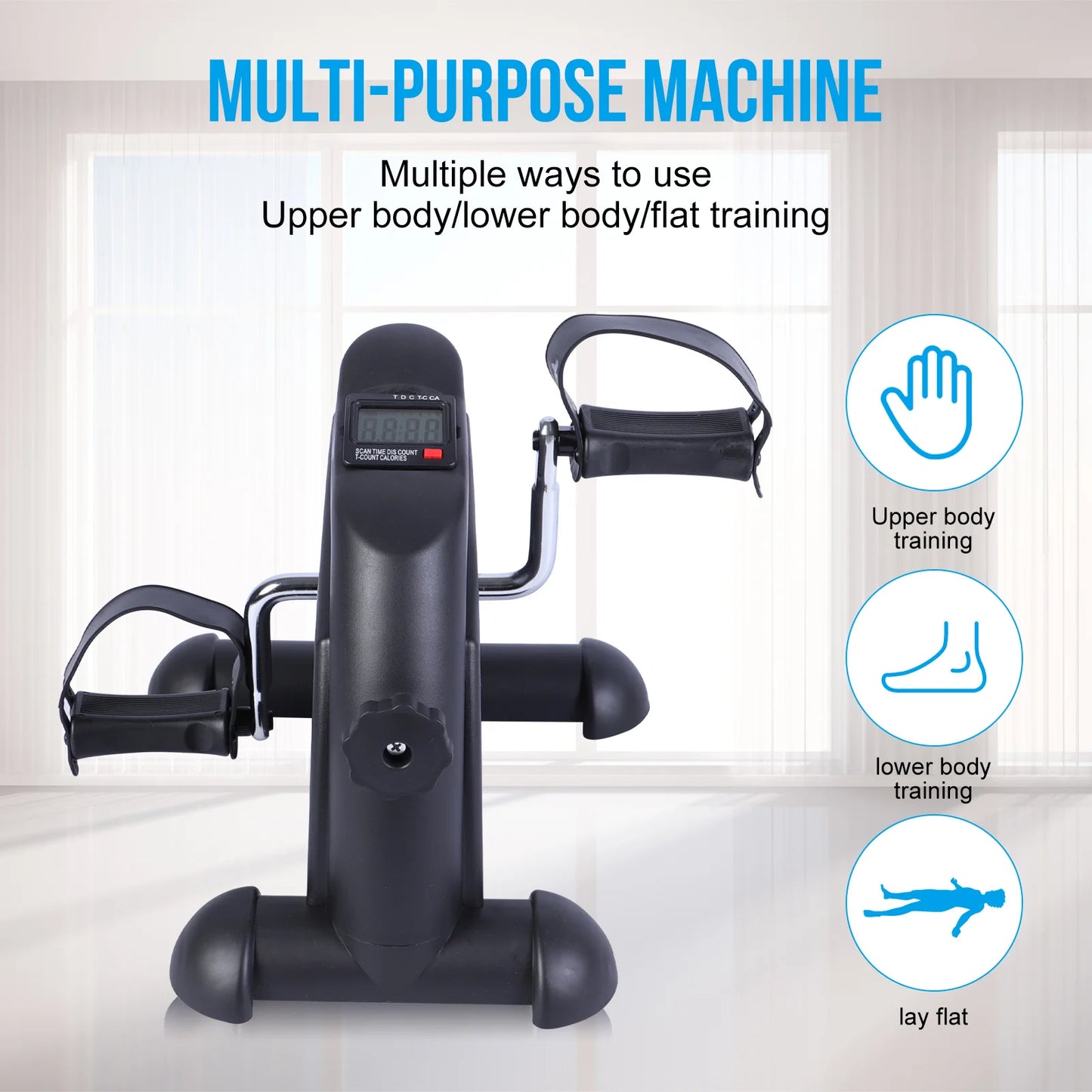 Stepper Exercise Bike With LCD Screen Portable Foot Pedal Exerciser Home