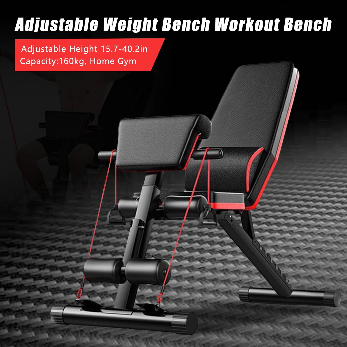 Adjustable Weight Bench Foldable For Full Body Workout Incline Decline