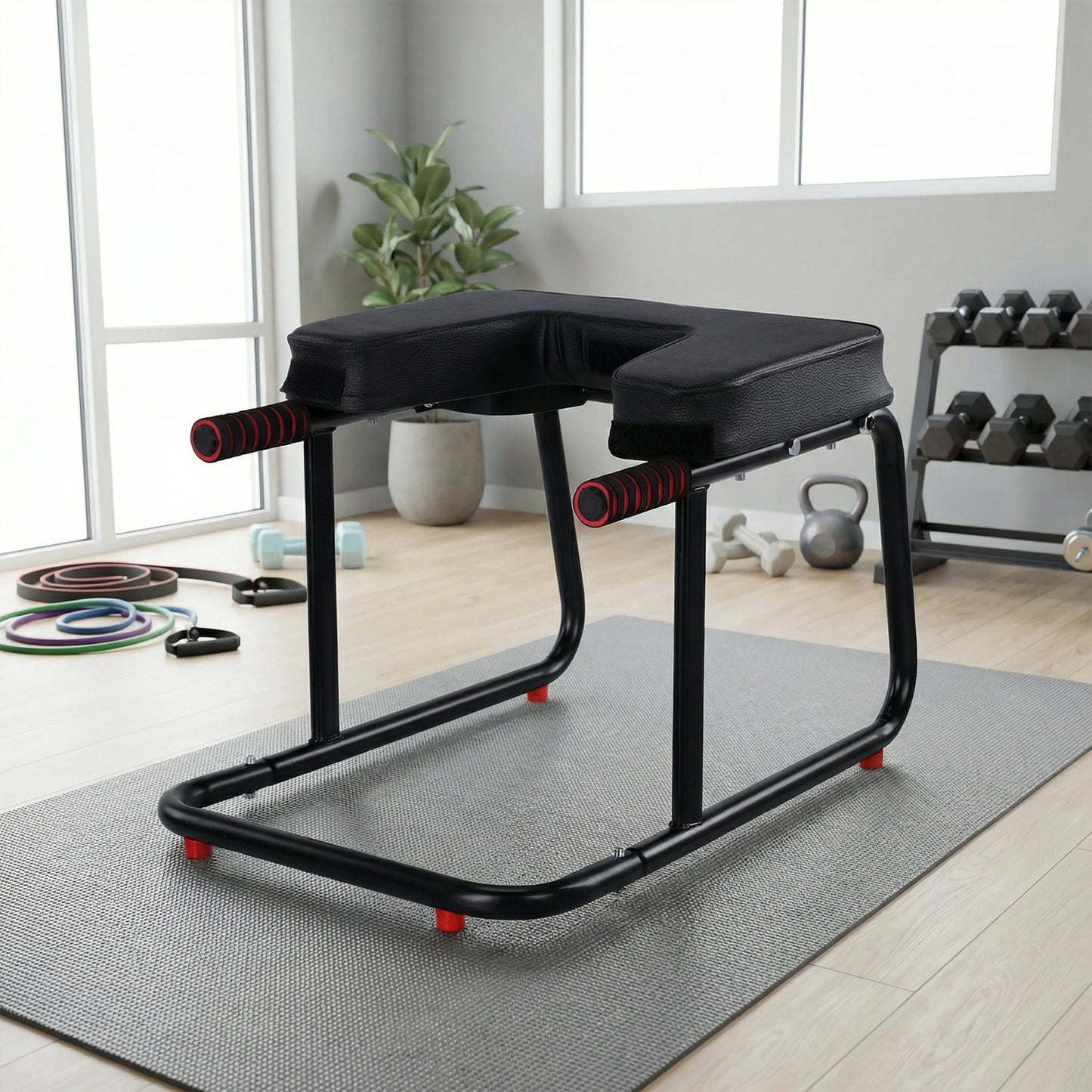 Shunmaii Yoga Headstand Bench With Anti Slip Mat For Decompression