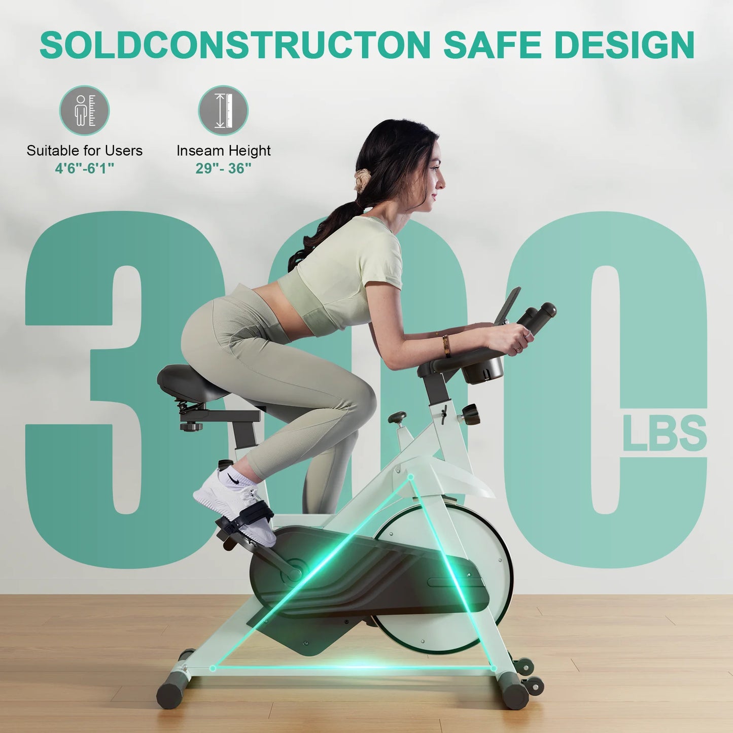 Superun 32 Level Magnetic Resistance Exercise Bike