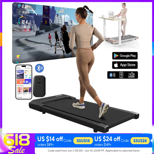 Superun 2-in-1 Home Treadmill 2.5HP 300lb Capacity