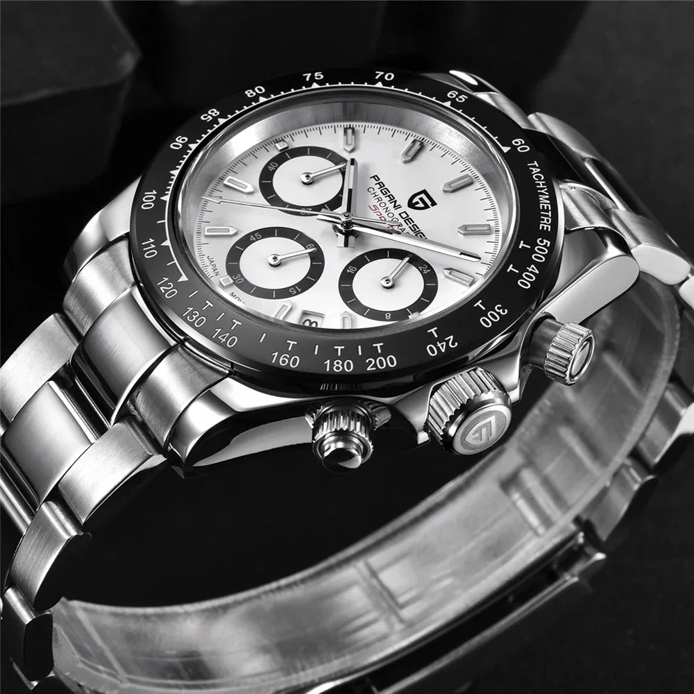 PAGANI DESIGN PD1644 Men Stainless Steel VK63 Chronograph Watch