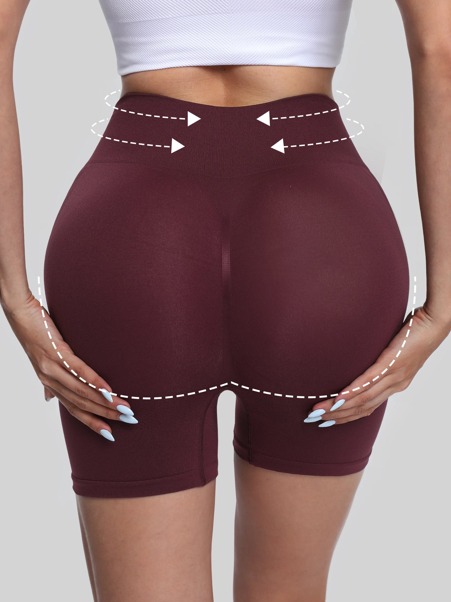 High-Waisted Ladies' Sports Shorts for Yoga and Running Workouts