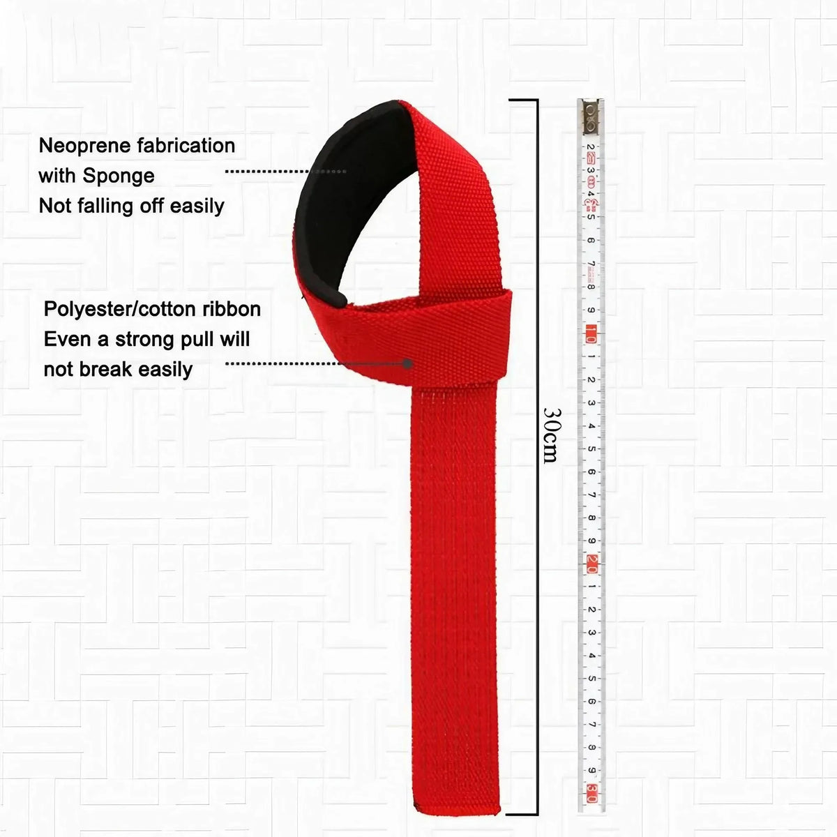 Heavy Duty Weightlifting Wrist Straps with Cushioned Grip for Deadlifts