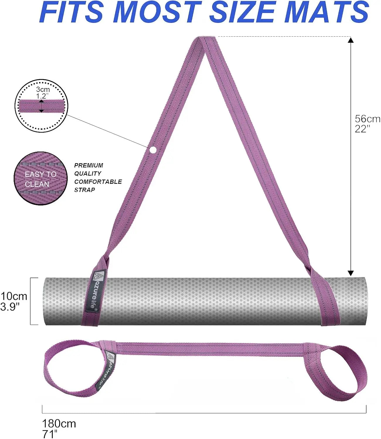Yoga Mat Sling With Adjustable Straps For Easy Carrying