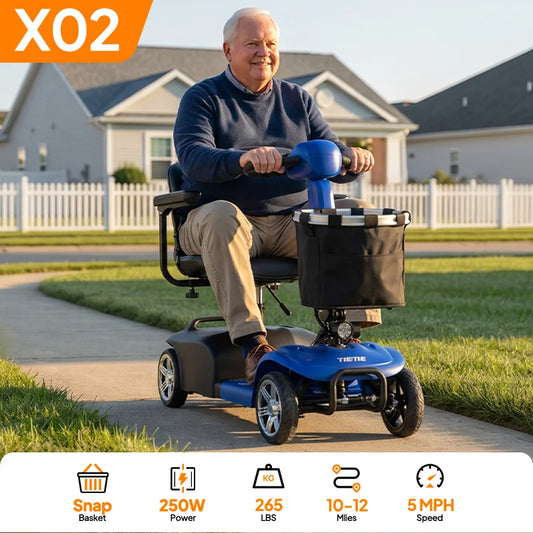 URLIFE X02 Folding Electric Mobility Scooter for Seniors and Adults