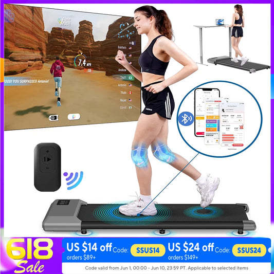 Walking Pad Mini Treadmill Under Desk Exercise Machine Max 250 Lbs