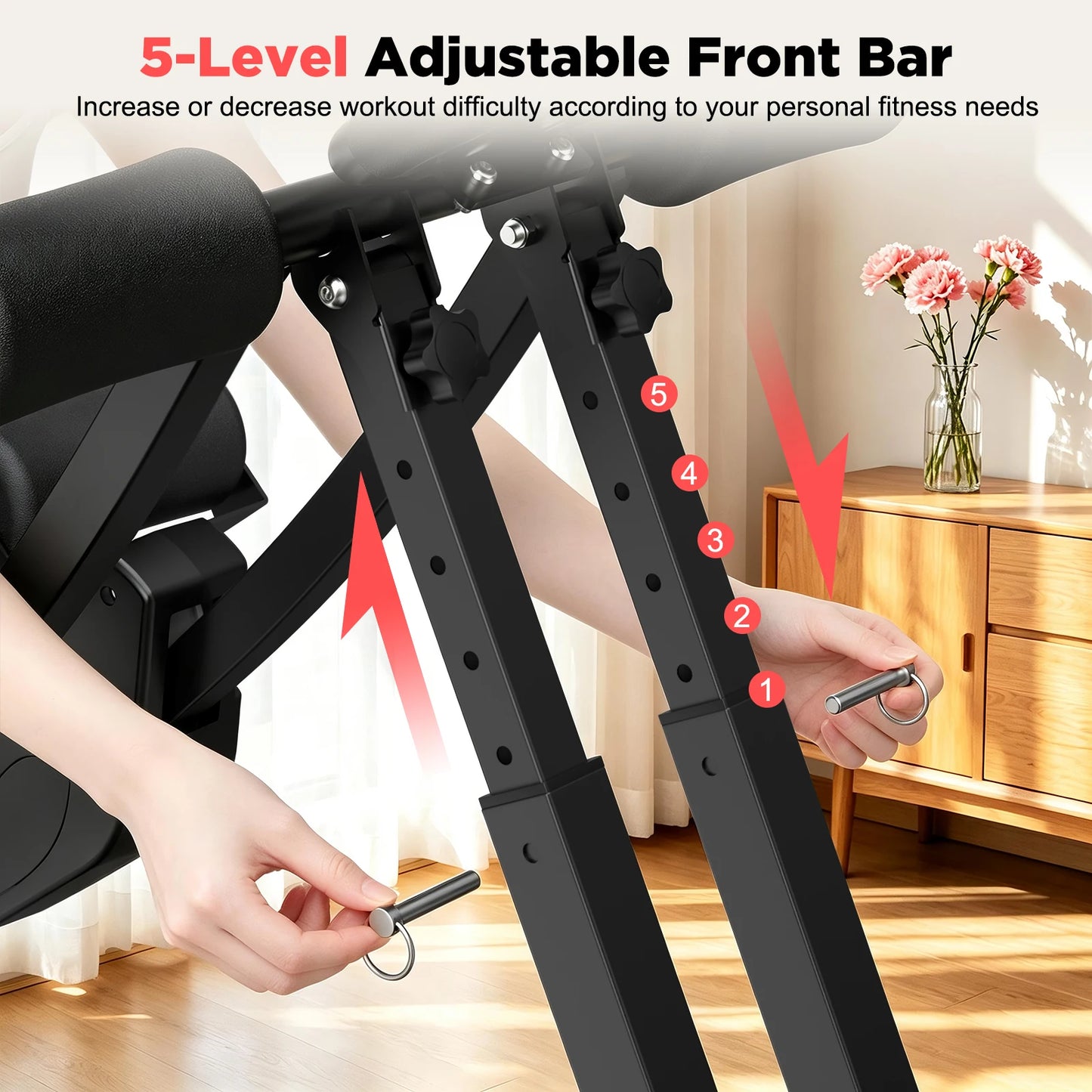 Foldable Dual Split-Track Ab Machine Core Trainer For Home Fitness