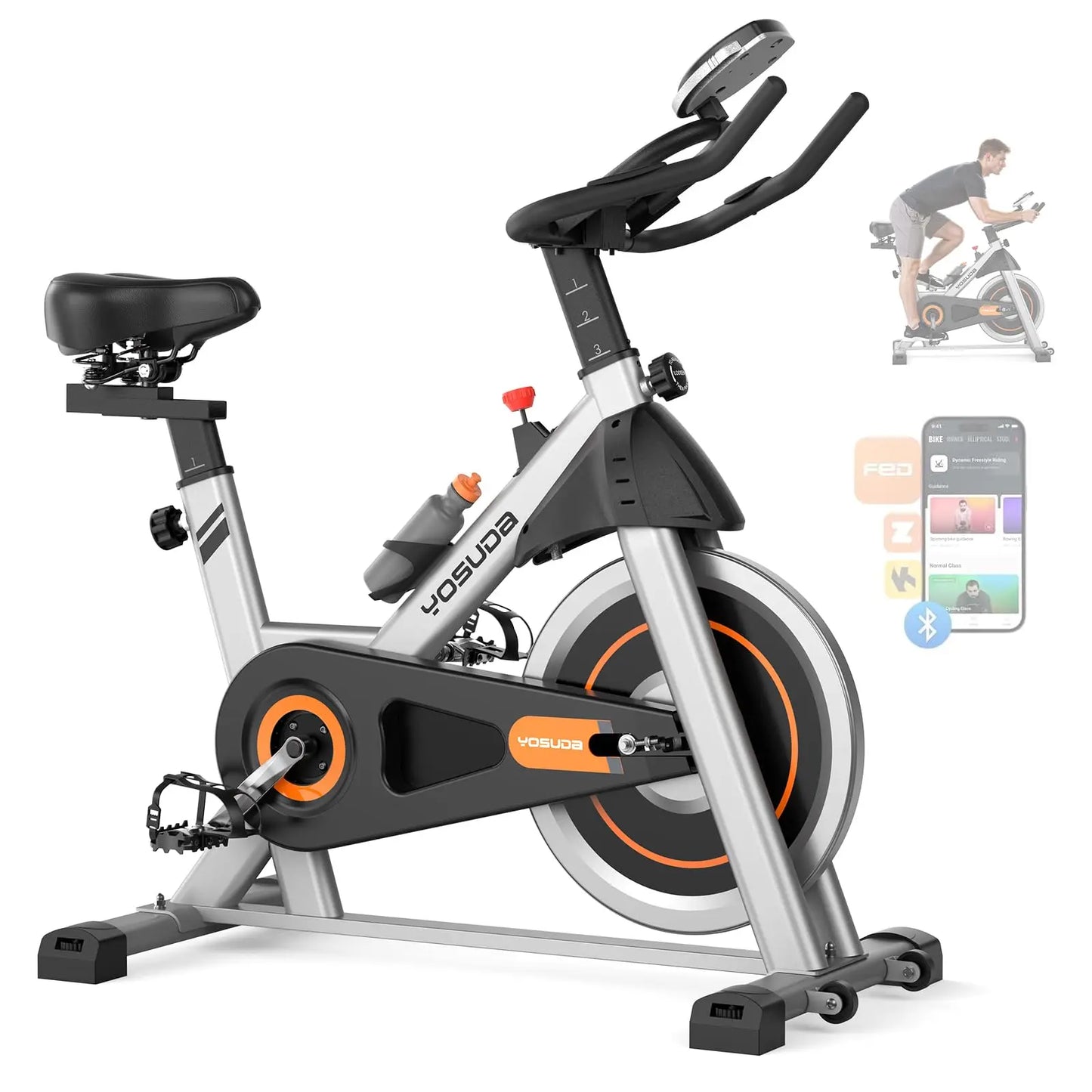 YOSUDA Magnetic Indoor Cycling Bike With Exclusive App And 300 Pounds Capacity