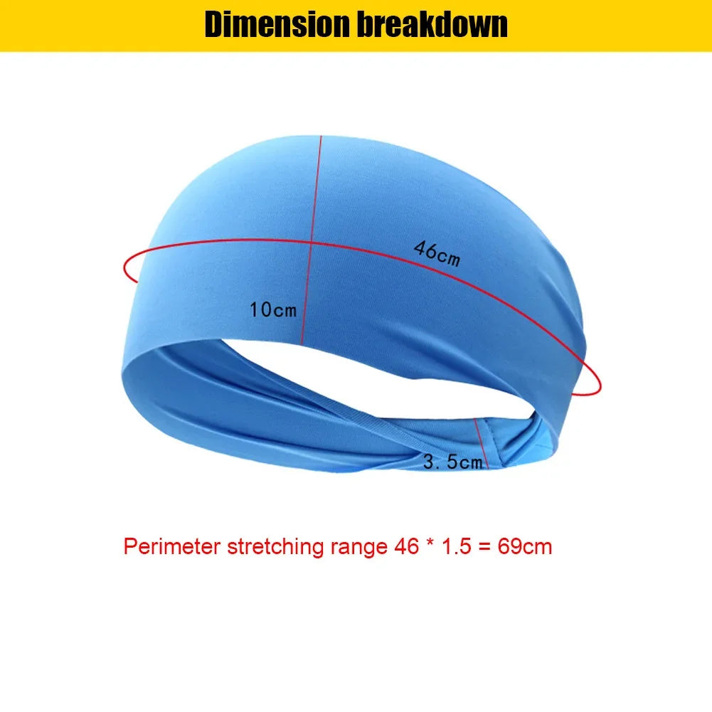 JOCESTYLE Elastic Sports Headband Sweat Absorption Quick Dry