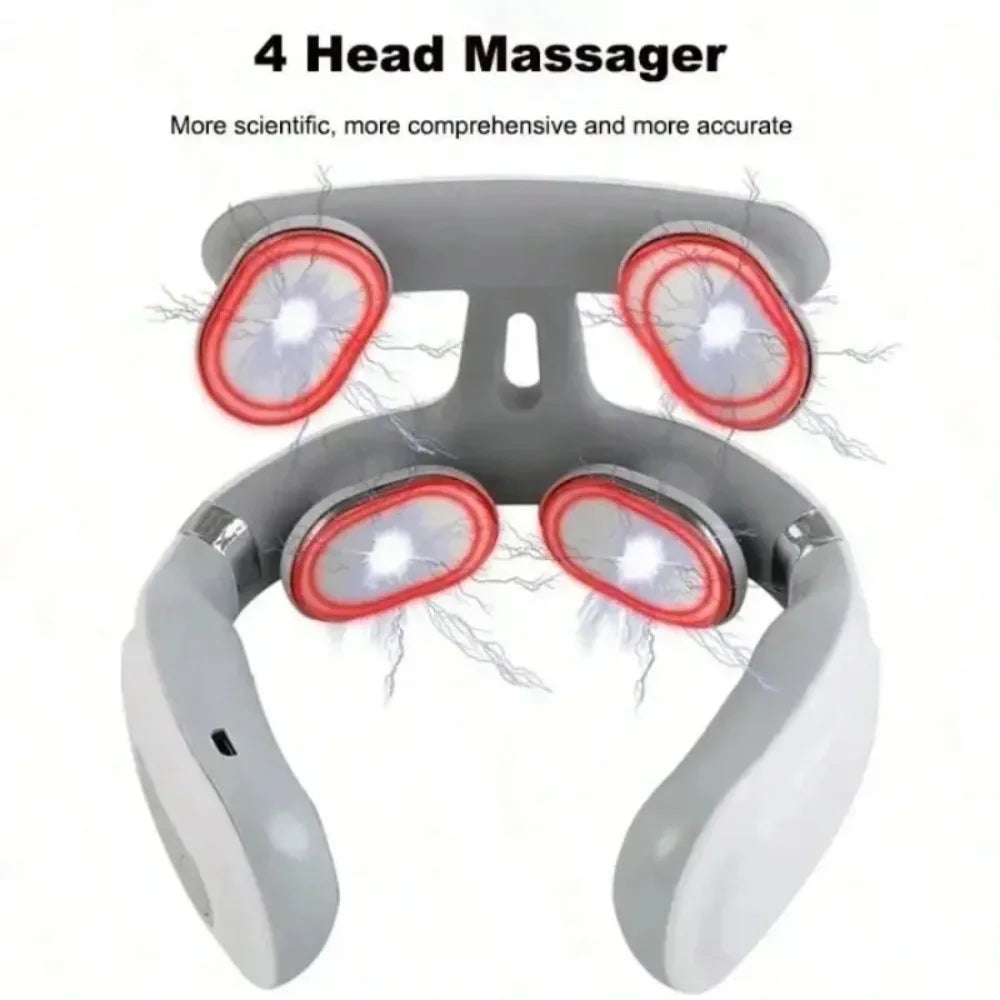 Adjustable USB Charging Neck Massager With Heat For Pain Relief