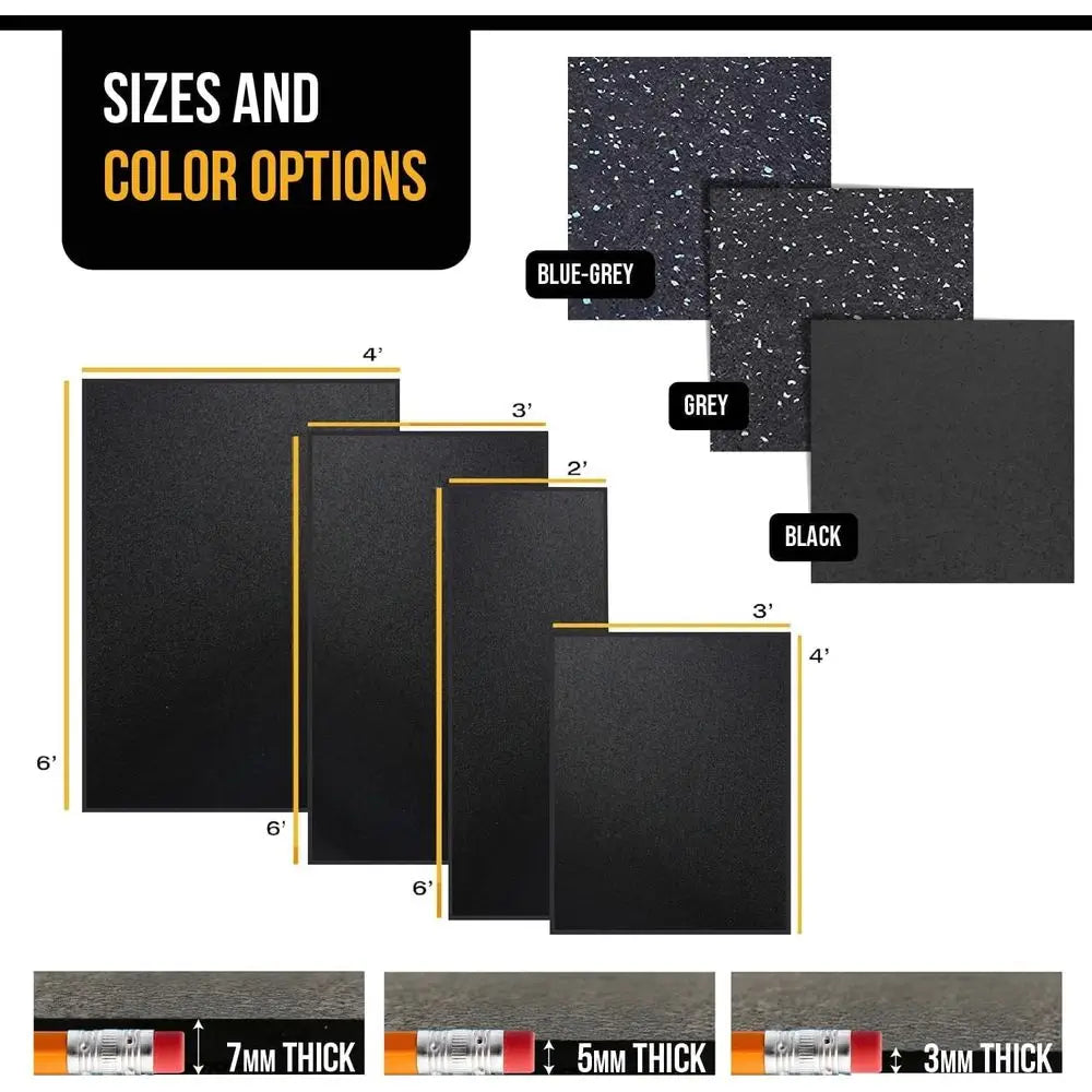 Recycled Rubber Gym Flooring Mat For Home Exercise Workout Surface