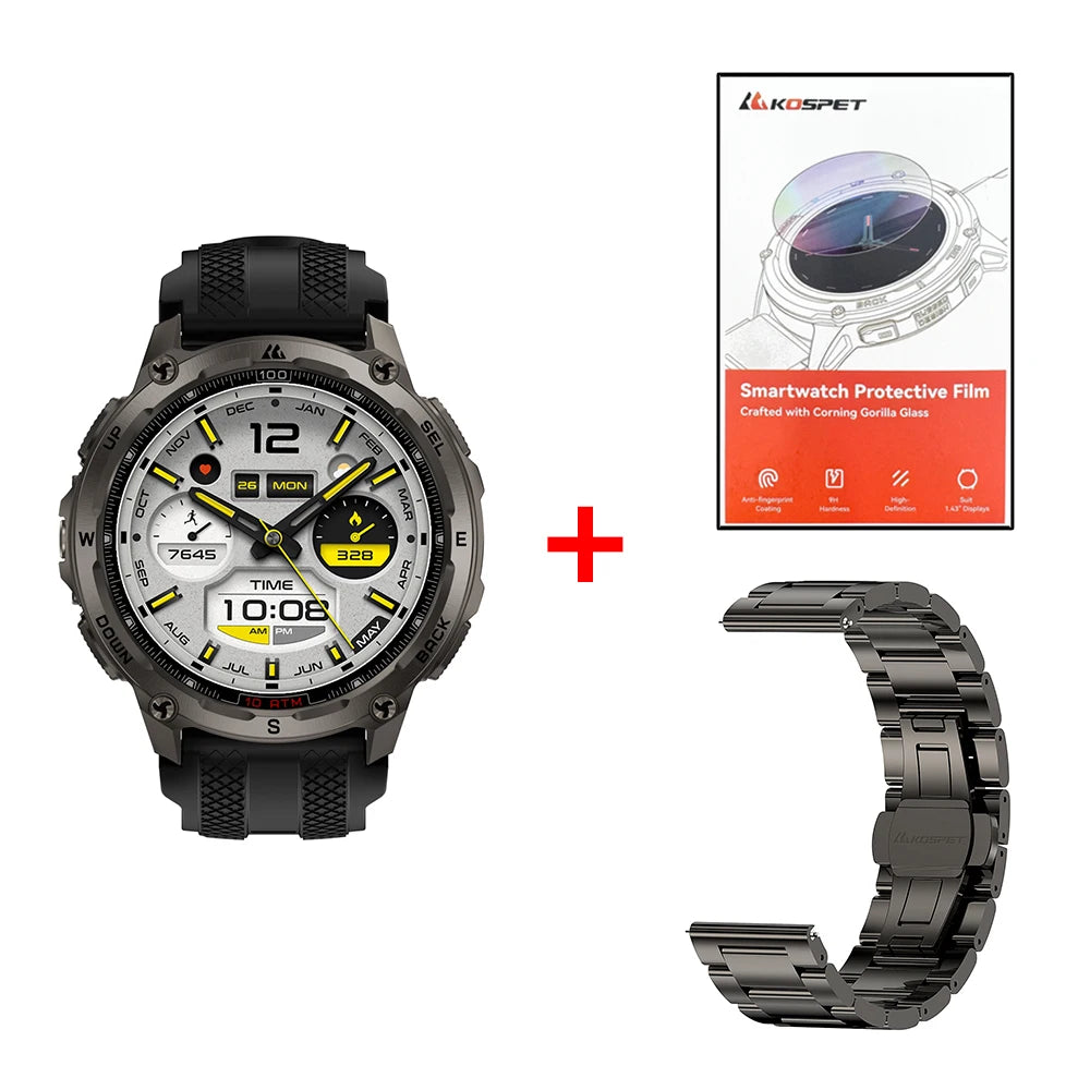 KOSPET Tank T4 Smart Watch With GPS And Offline Maps