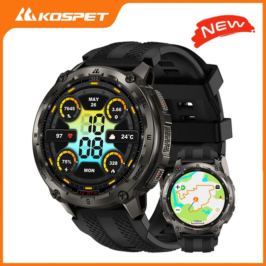 KOSPET Tank T4 Smartwatch With GPS Offline Maps 10ATM Waterproof