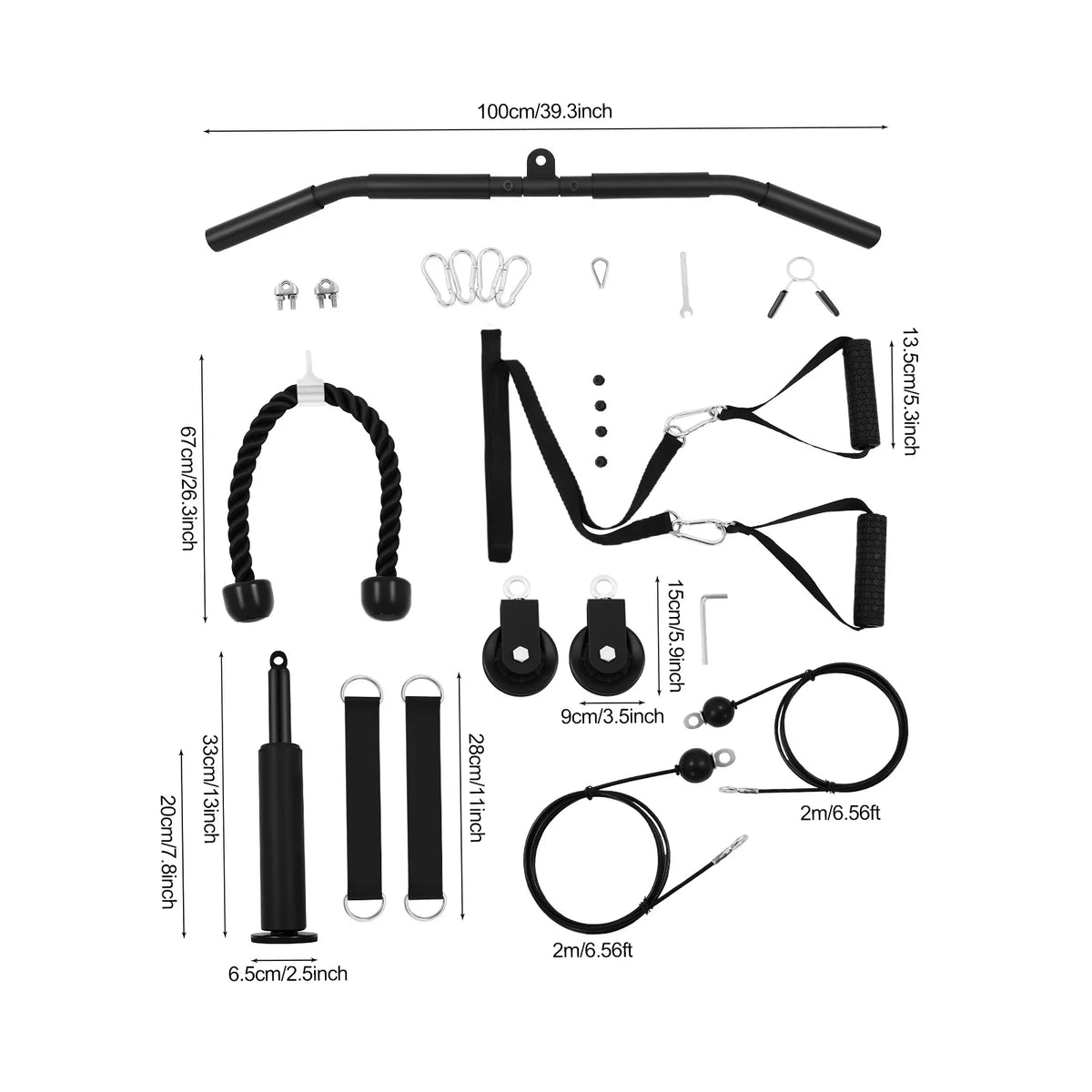 Professional Cable Pulley Fitness System For Gym Muscle Training