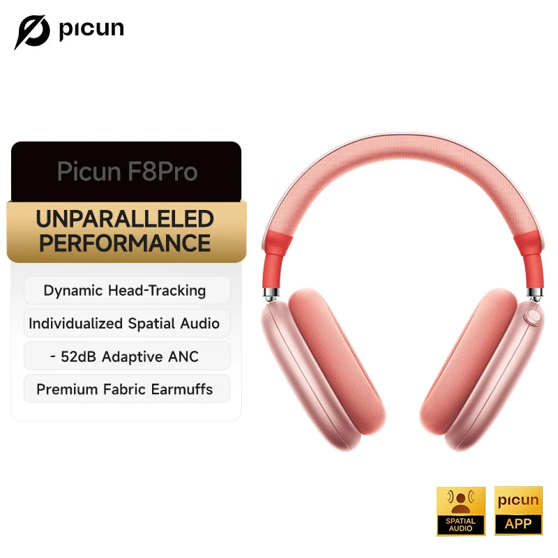 Picun Wireless Headphones With Active Noise Cancellation And Bluetooth Audio
