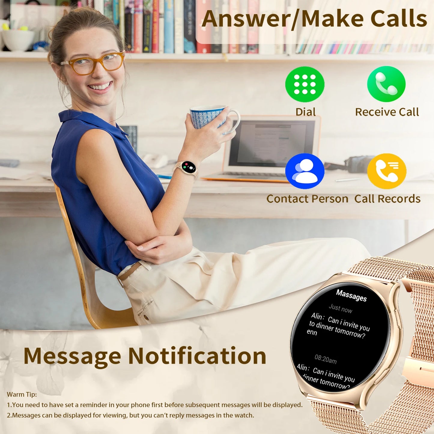 INNOFOVO Smart Watch With Call Function And Fitness Tracker