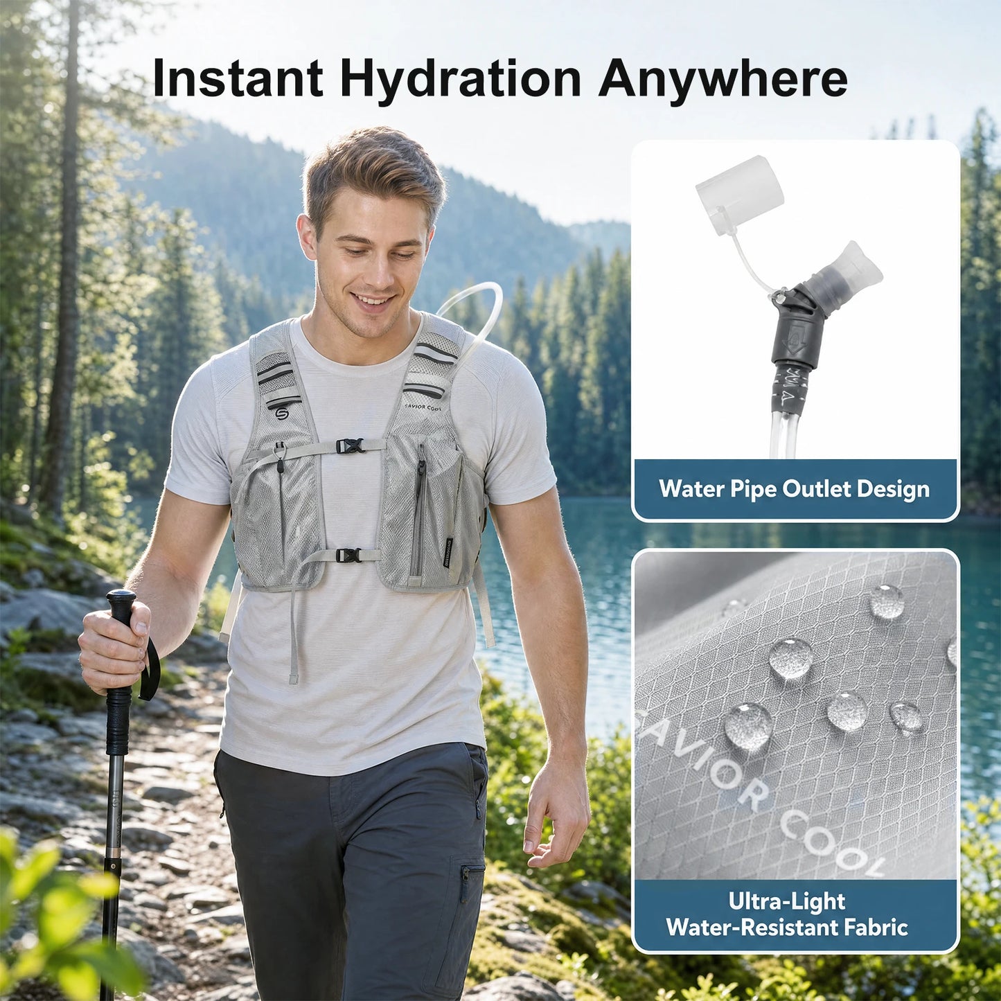 Snow Deer Tactical Cooling Vest With Built In Water Bladder