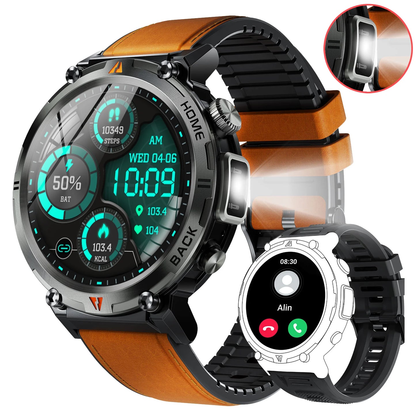 EIGIIS KE3 Smartwatch For Men With Health Monitor Bluetooth