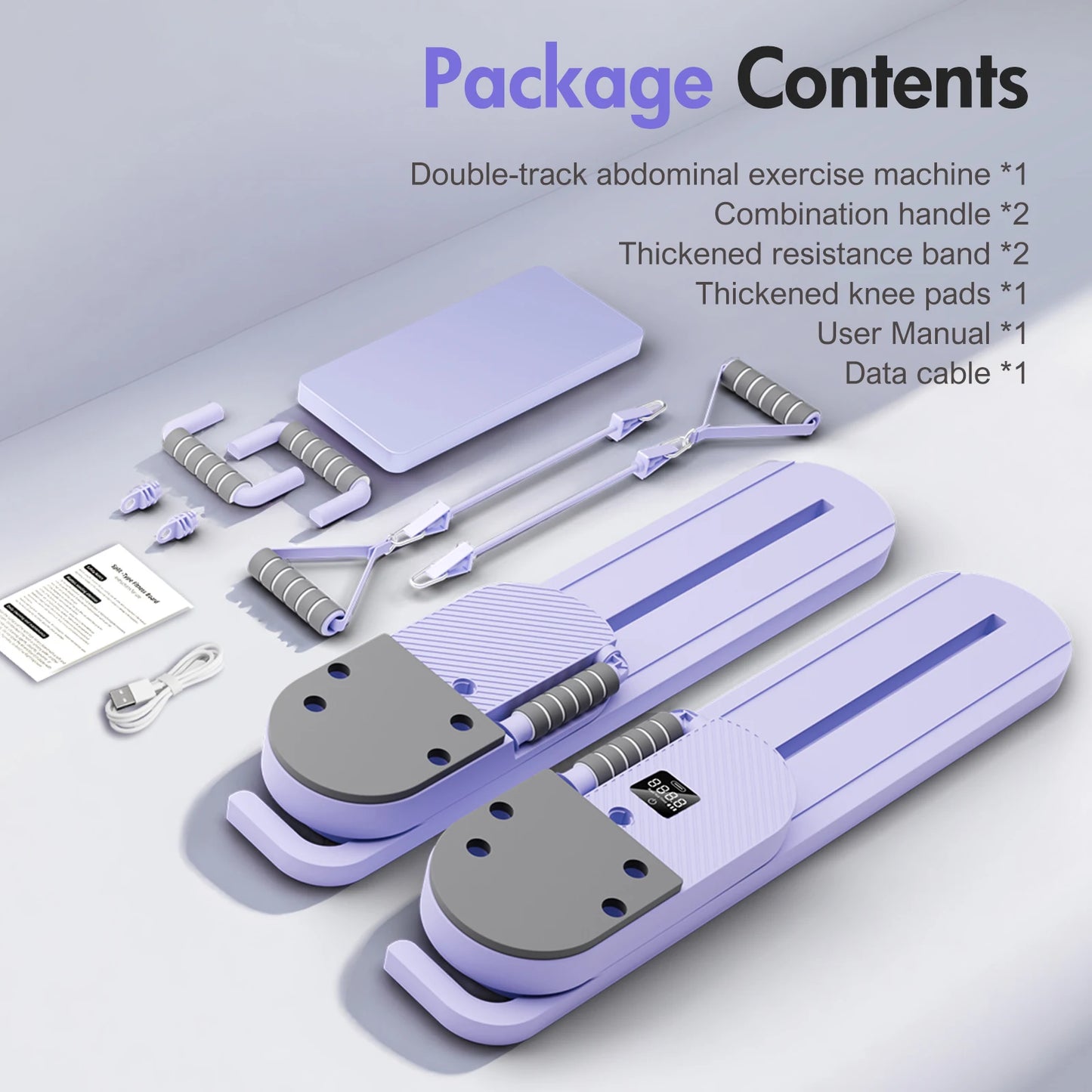 2-In-1 Split Ab Pilates Board With Portable Foldable Design