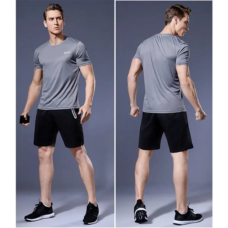 Summer Men Soccer Jersey Short Sleeve Training Tee