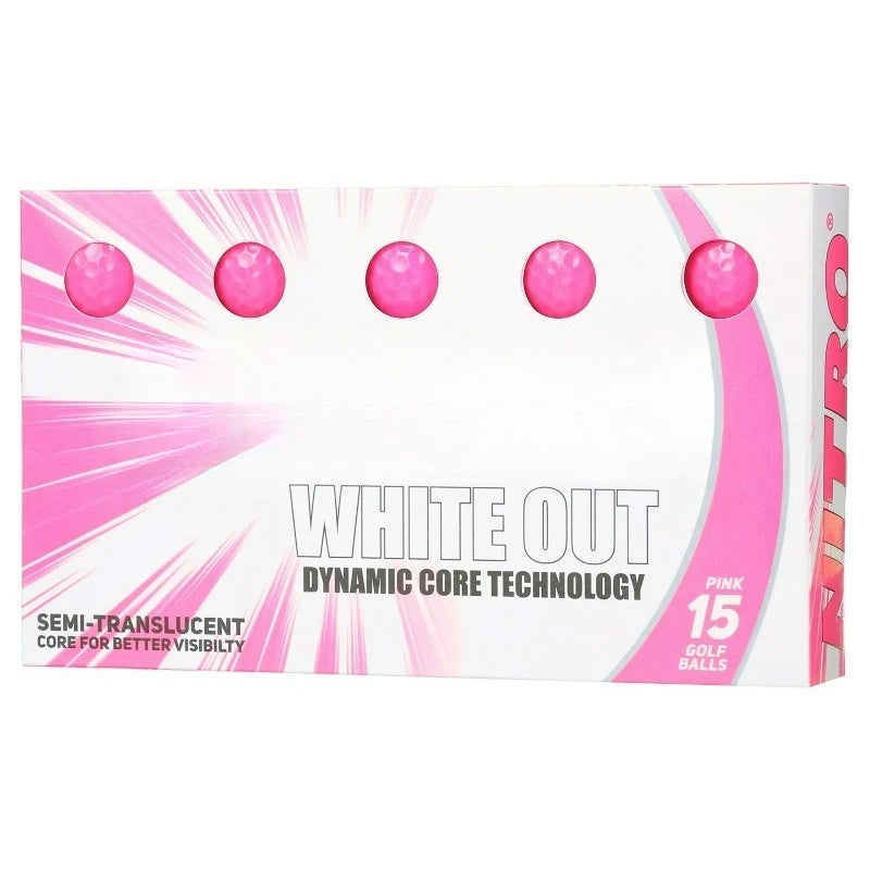 White Out Golf Balls Spin Control and Distance Technology