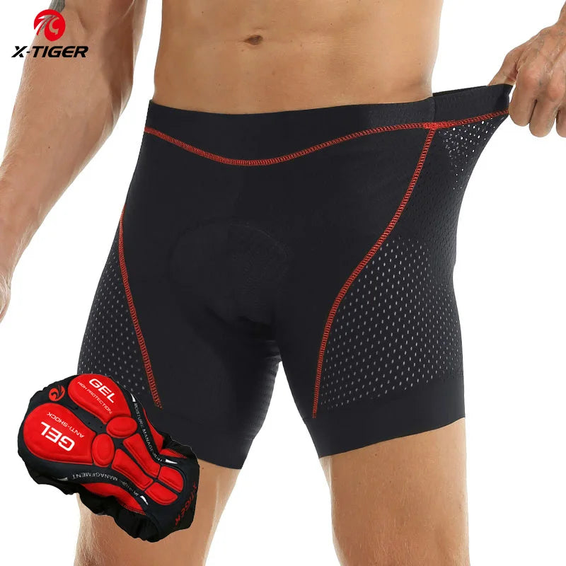 X-Tiger Men Cycling Underwear With 5D Gel Pad Breathable Mesh