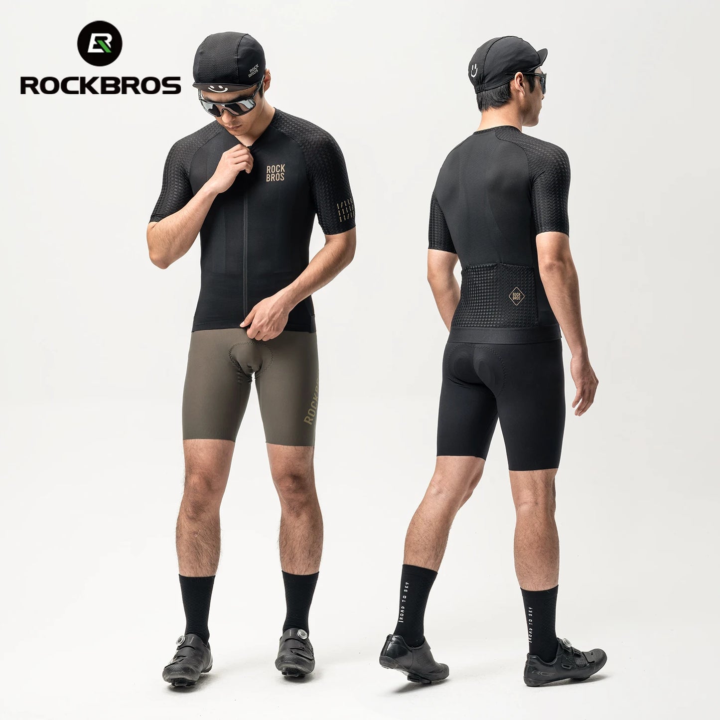 Rockbros Men Short Sleeve Cycling Jersey Quick Dry Breathable Top