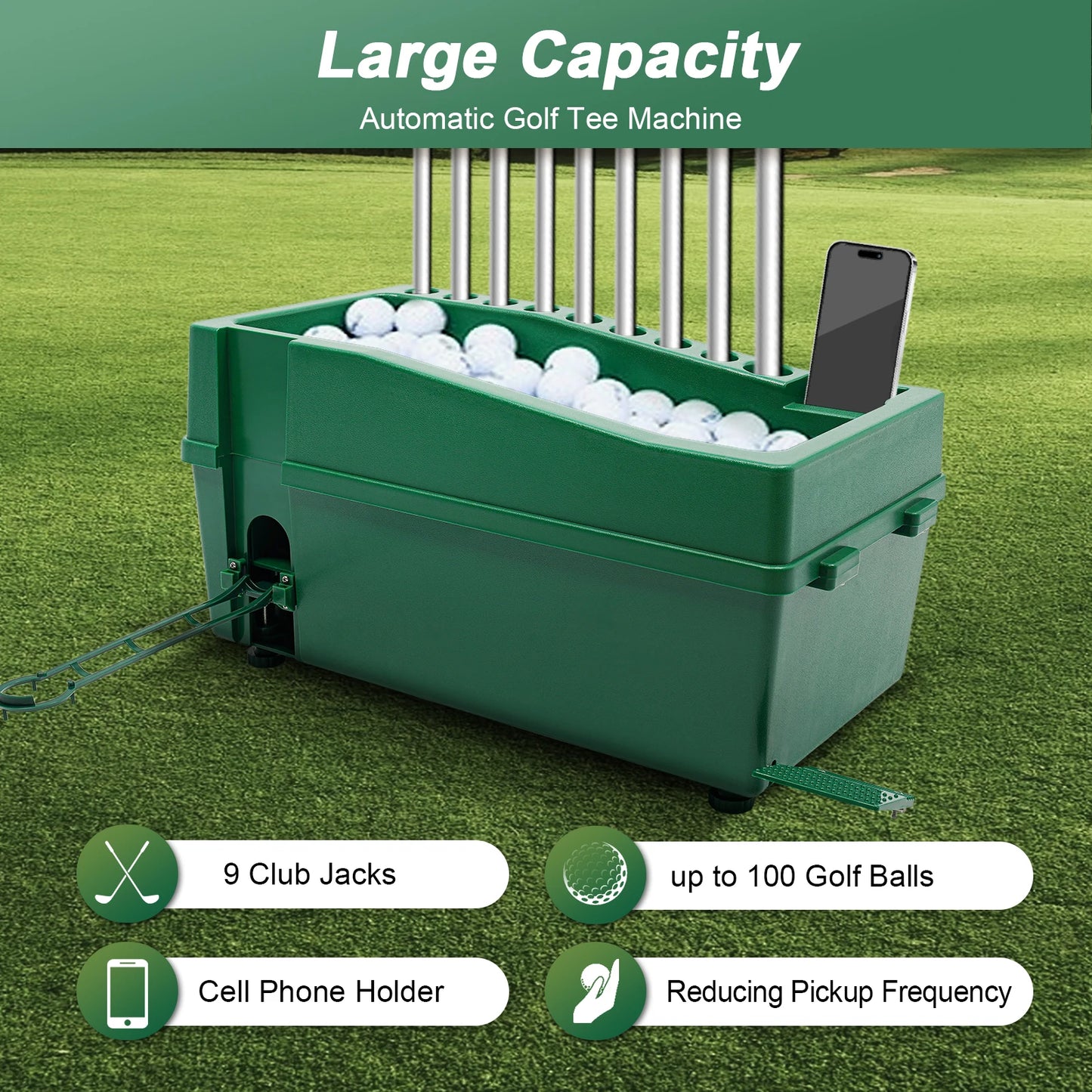 Automatic Golf Tee Machine For Backyard Practice Driving Range