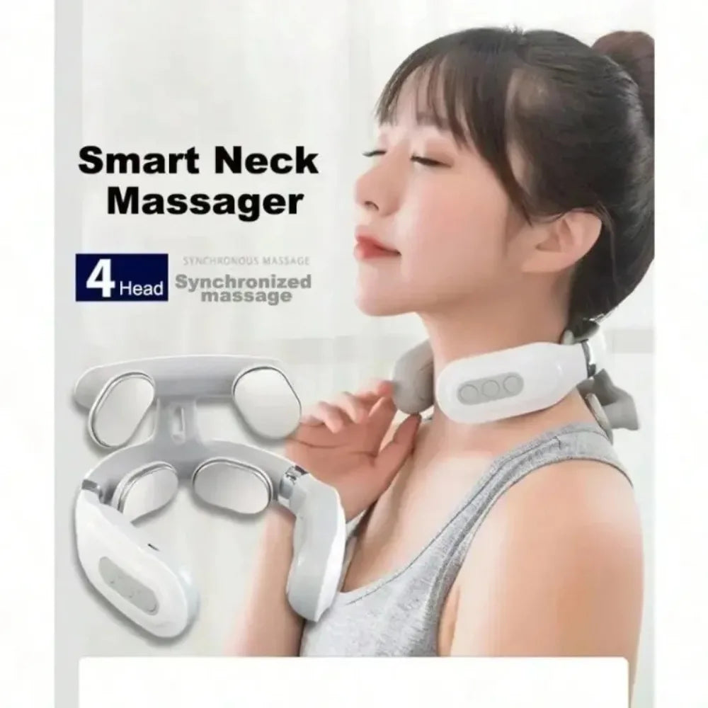 Adjustable USB Charging Neck Massager With Heat For Pain Relief
