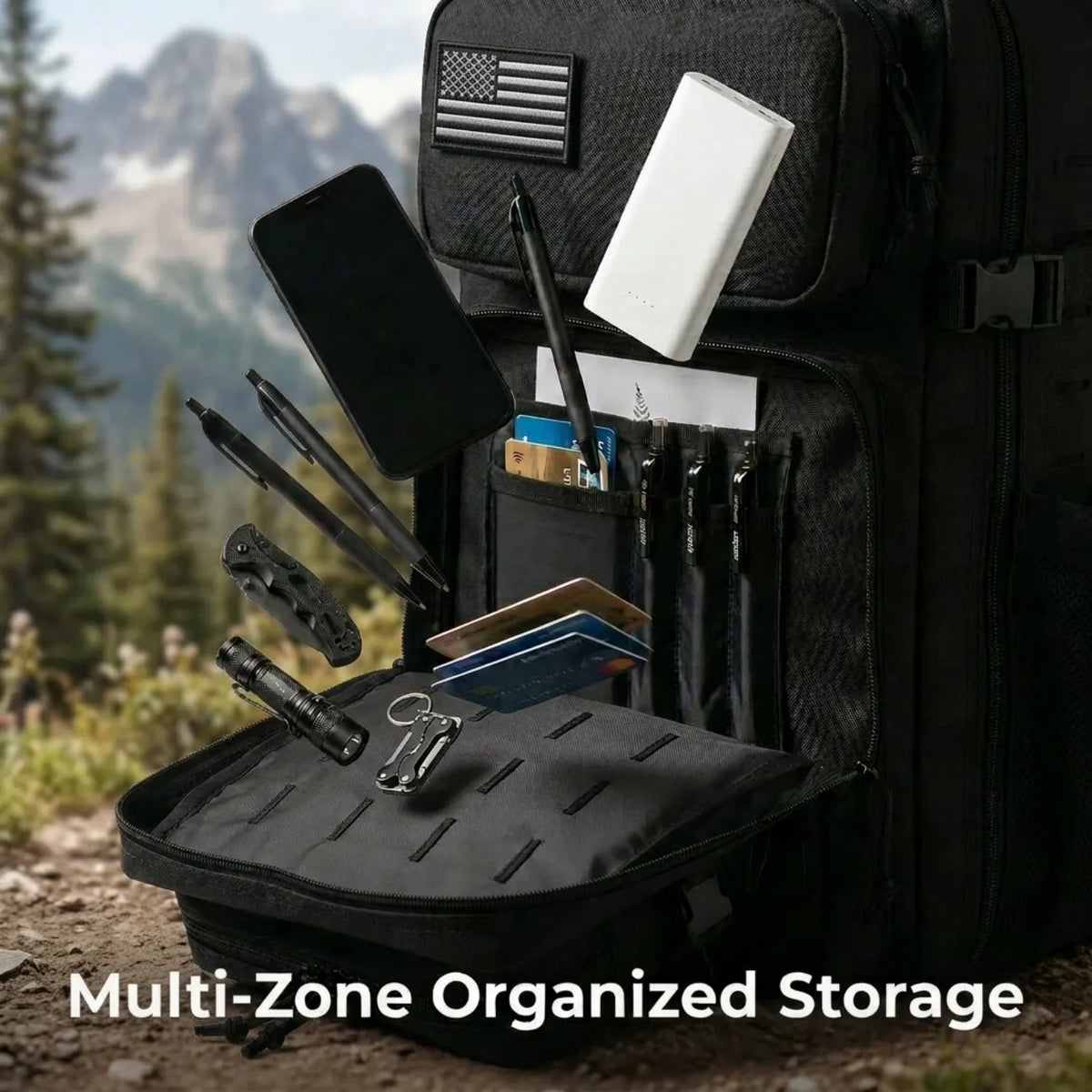 ReFire Gear Tactical Gym Backpack With Water Bottle Holders