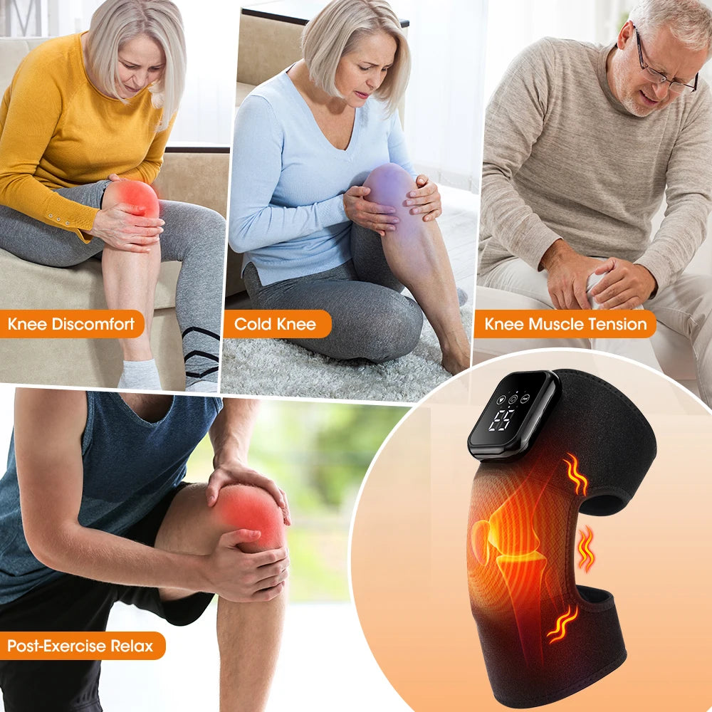 AFDEAL Electric Knee Massage Pad With Heated 3-Level Hot Compress