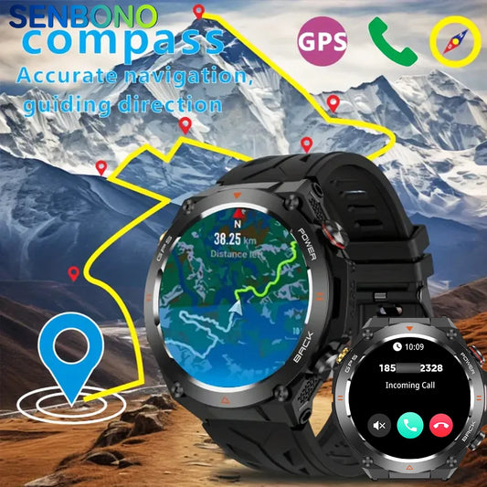 SENBONO GPS Smart Watch With Built In GPS Bluetooth Call