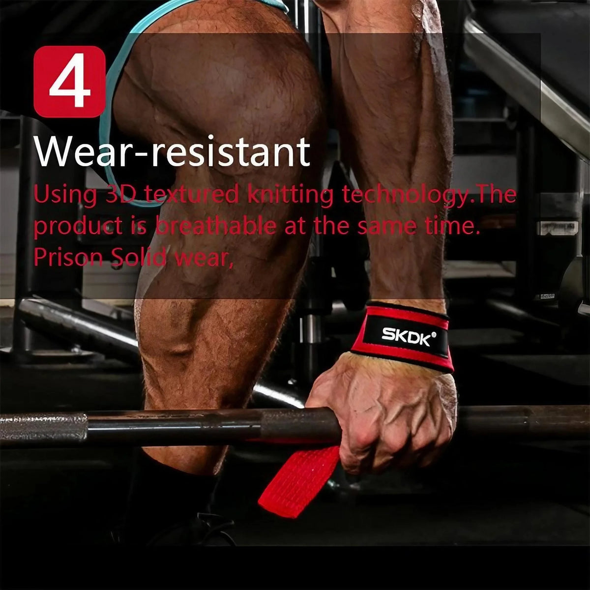 Heavy Duty Weightlifting Wrist Straps with Cushioned Grip for Deadlifts