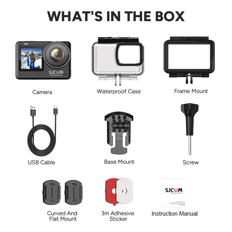 SJCAM SJ10 Pro Action Camera 4K With Active HDR And Dual Screen