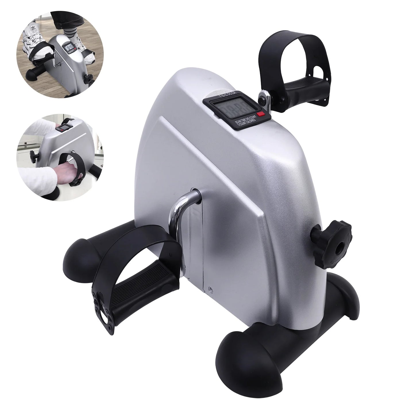 Mini Under Desk Pedal Exerciser With LCD Display For Leg And Arm Exercise