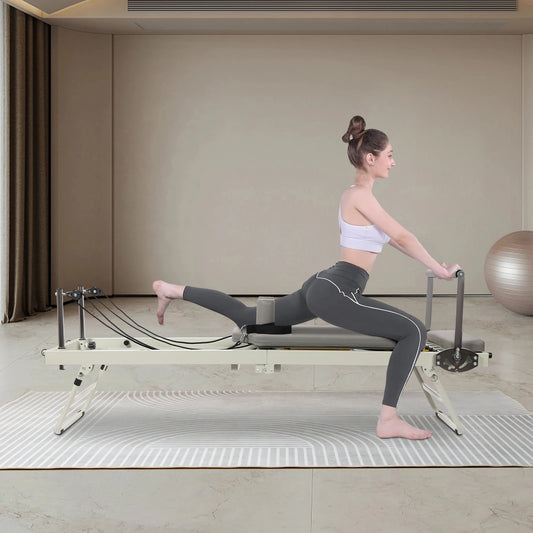 Foldable Pilates Reformer Machine For Multifunctional Yoga Fitness Equipment