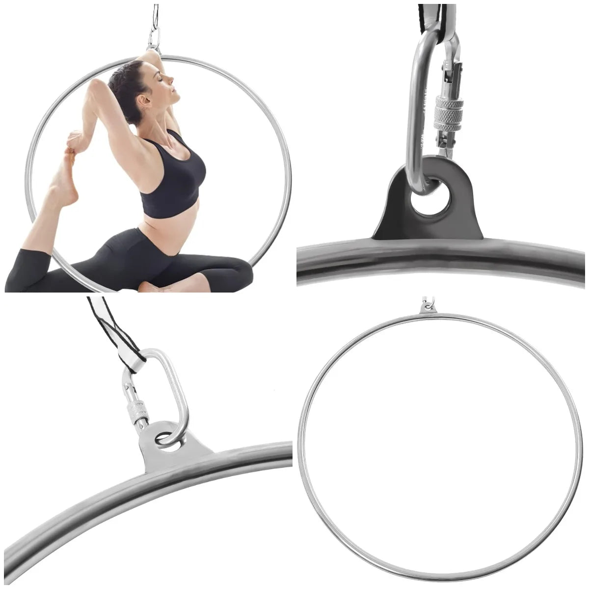 YTYIN Durable Aerial Yoga Ring And Steel Lyra Gymnastics Hoop