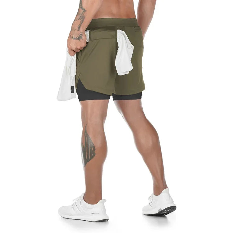 Mens Camo Quick Dry Running Shorts for Gym and Training