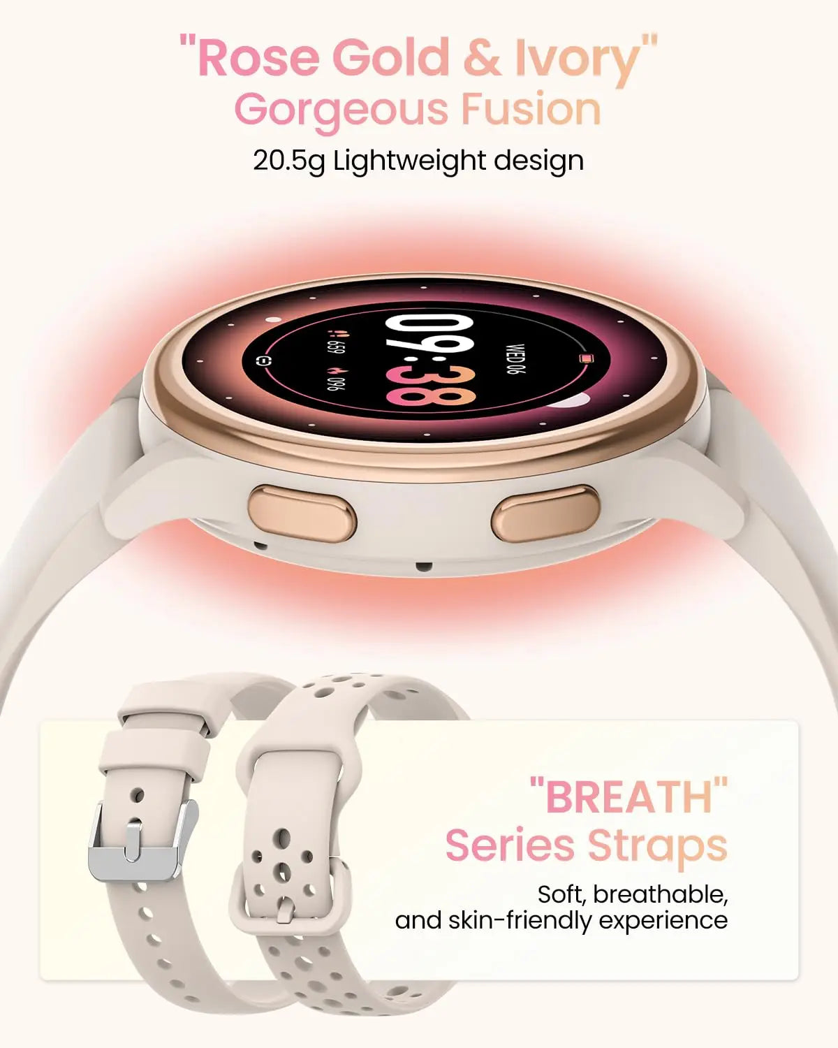 Bran Women Smartwatch Fitness Tracker for iPhone and Android