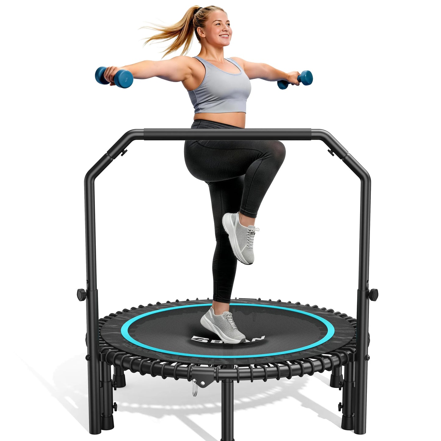 Mini Rebounder Trampoline With Adjustable Handle