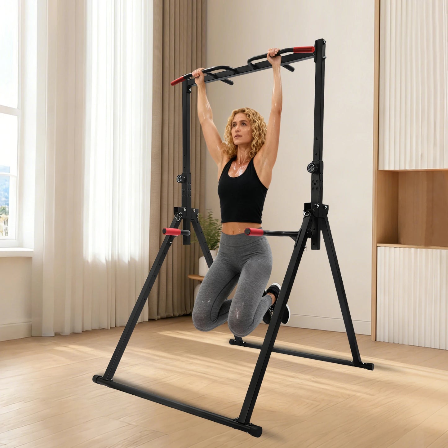 Foldable Adjustable Pull Up Bar With 200kg Capacity