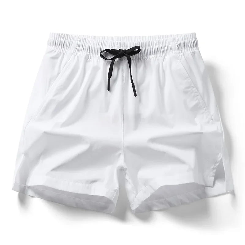 Men's Summer Beach Shorts Elastic Waist Pockets Lightweight Polyester