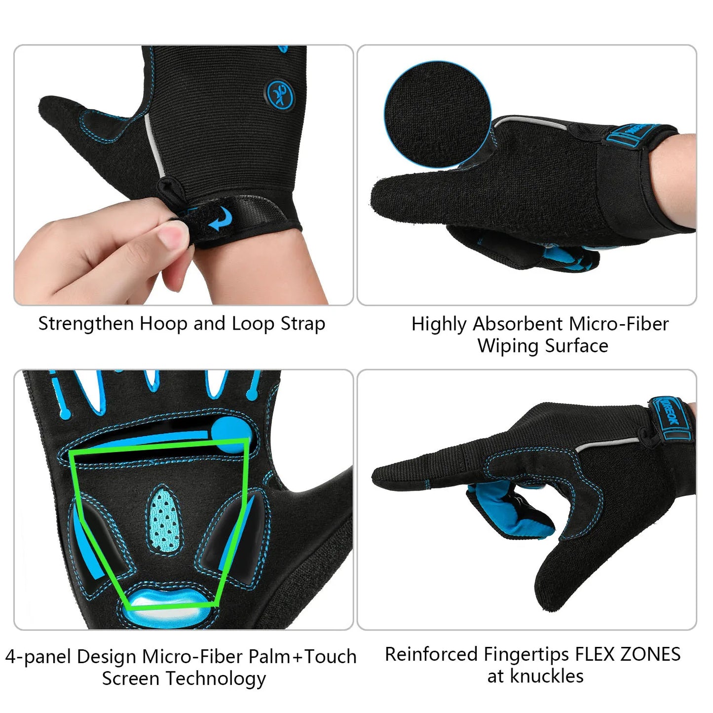 Moreok Racing Gloves Motocross Breathable Non Slip Cycling Touch Screen